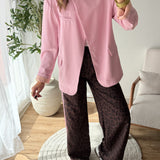 Blazer asymétrique rose