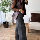 Jean gris palazzo extra long