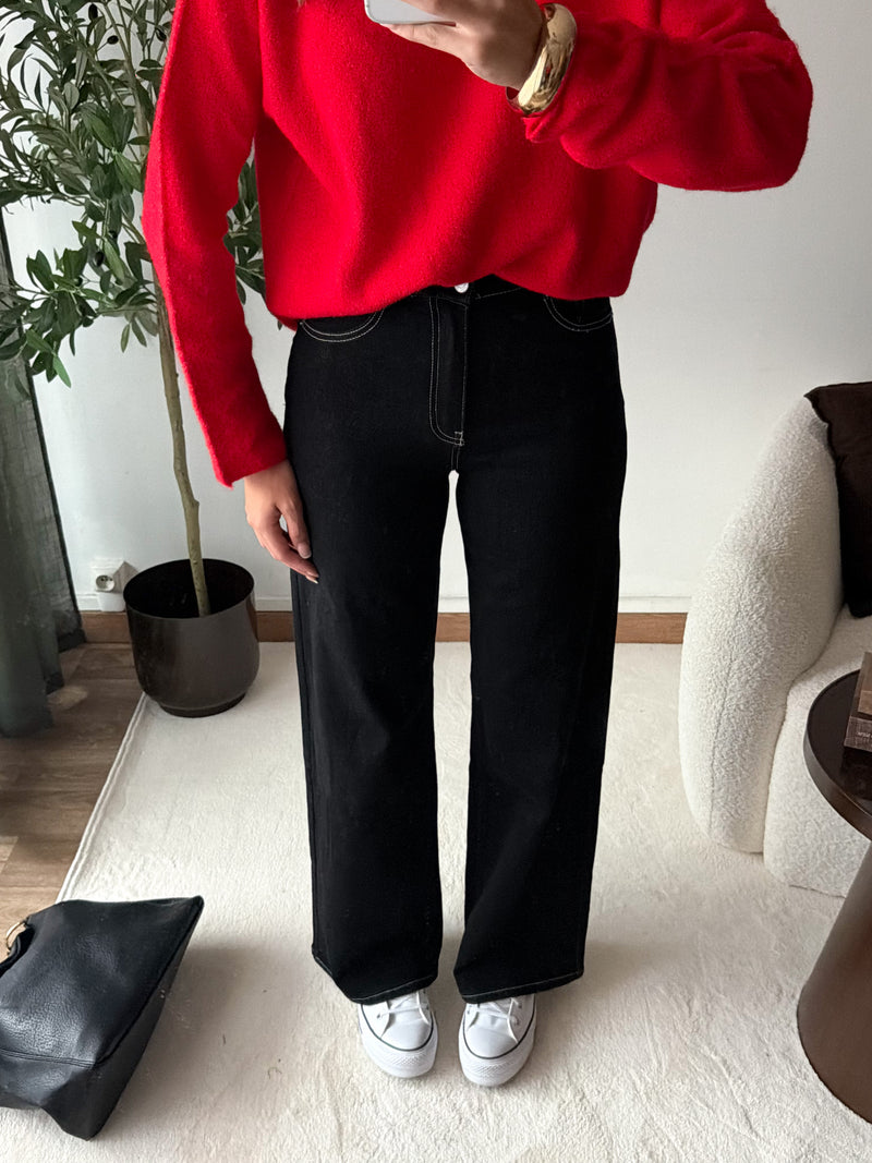 Jean dad fit noir